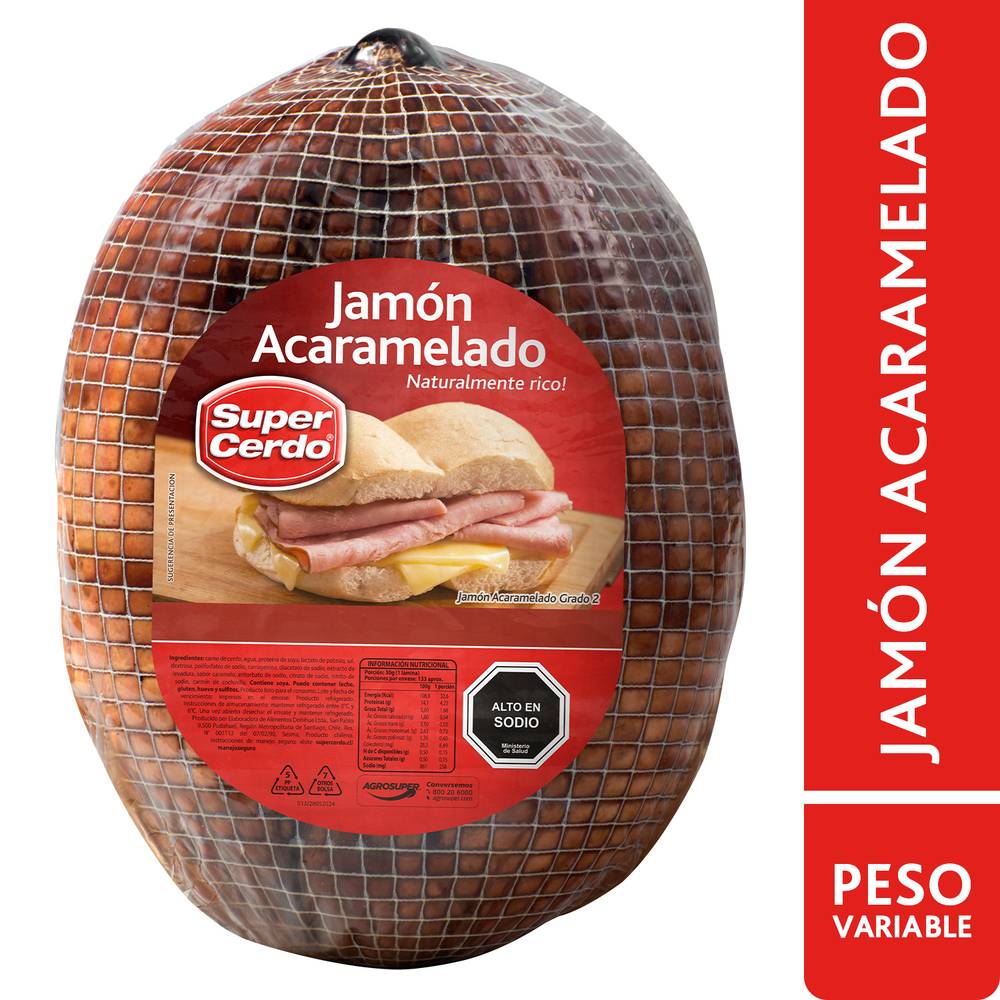 Super cerdo jamón acaramelado