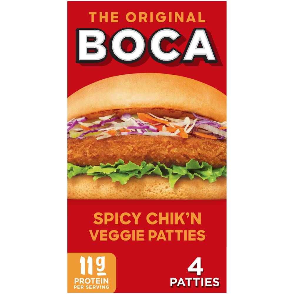 Boca Spicy Chik'n Veggie Patties (10 oz, 4 ct)