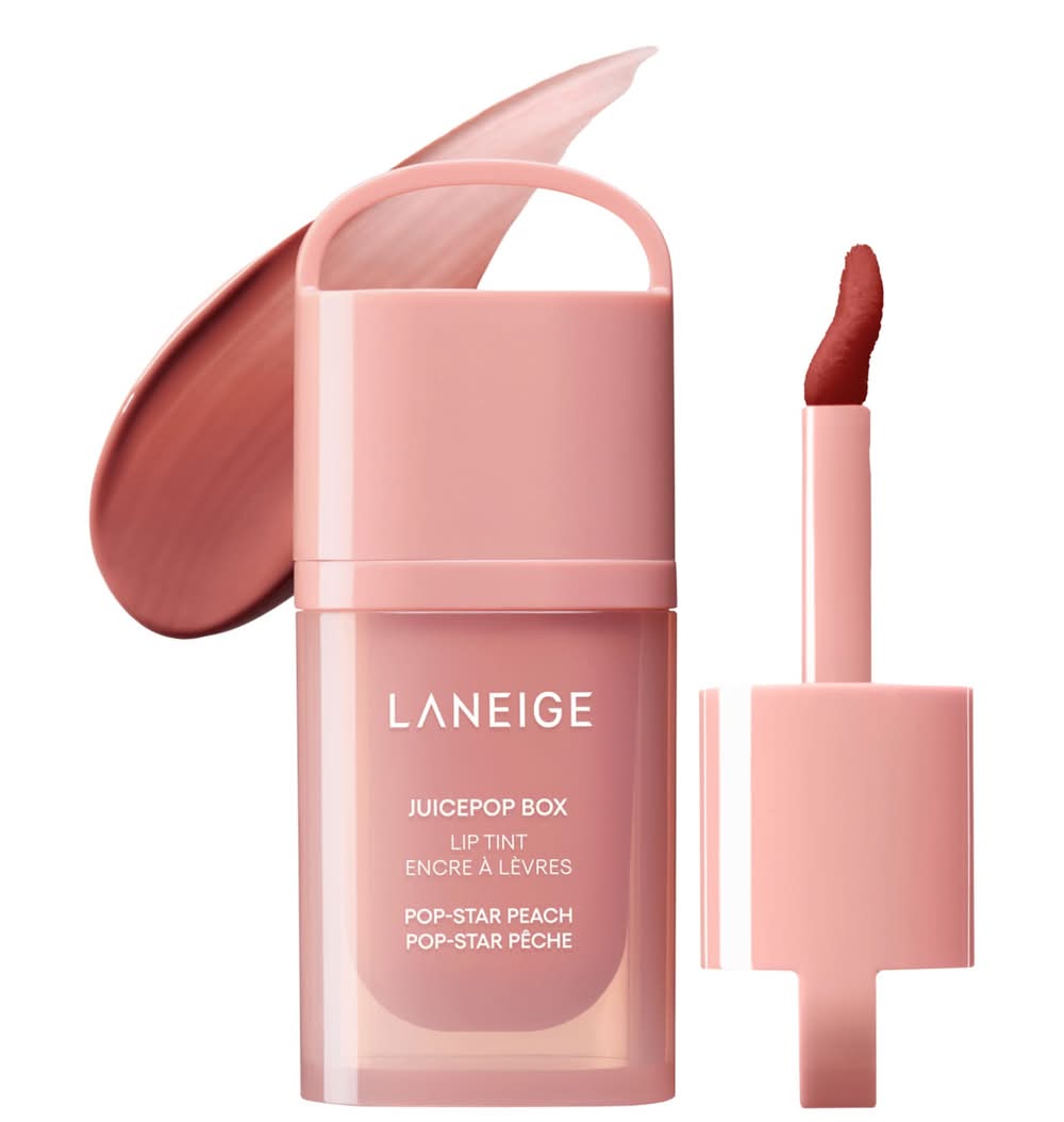 Laneige JuicePop Box Lip Oil Stain 12HR Hydrating Tint Pop-Star Peach