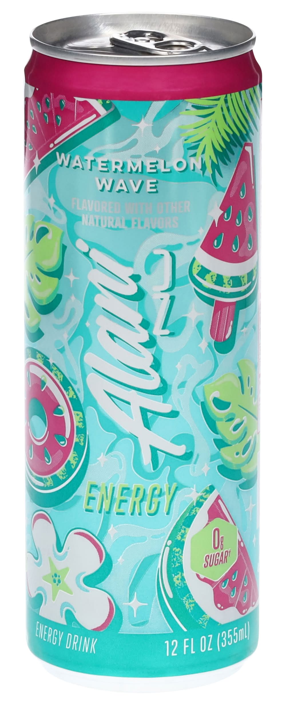 Alani Nu Zero Sugar Watermelon Wave Energy Drink (12 fl oz)