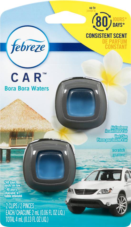 Febreze Car Air Refresher Bora Bora Waters Scent (2 ct)