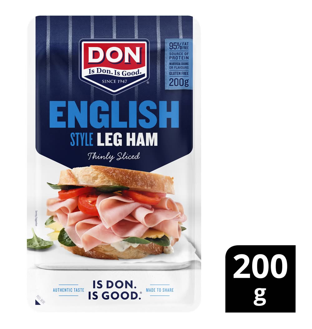 Don 95%25 Fat Free Thinly Sliced Leg Ham, English Style (200g)