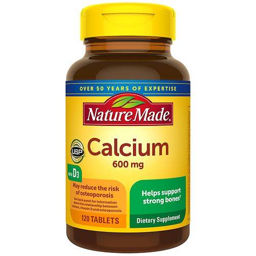 Nature Made Calcium 600 Mg With Vitamin D3 Tablets - 120.0 ea