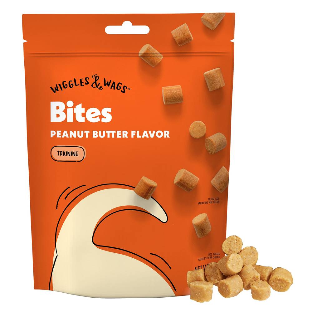 Wiggles & Wags Training Bites Dog Treats Food (peanut butter)