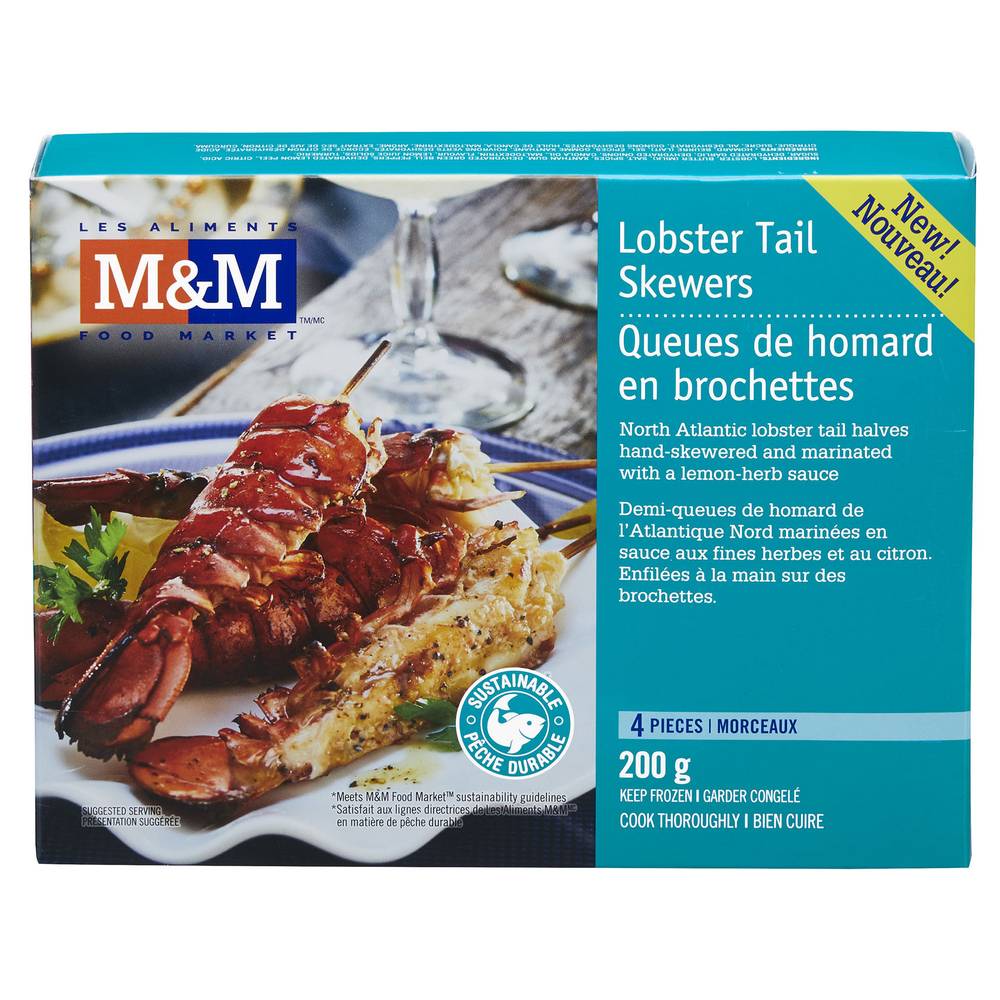 M&M Food Market Lobster Tail Skewers