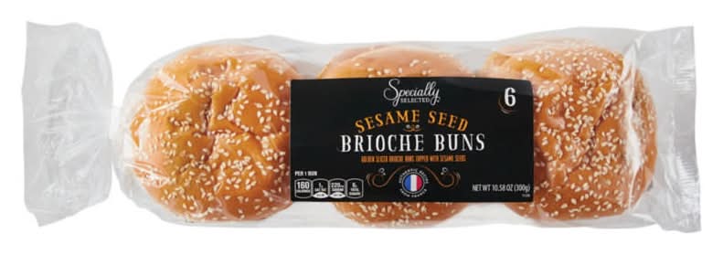 Specially Selected Sesame Seed Brioche Buns (10.58 oz, 6 ct)