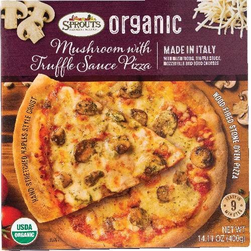 Sprouts Organic Mushroom with Truffle Sauce Pizza
