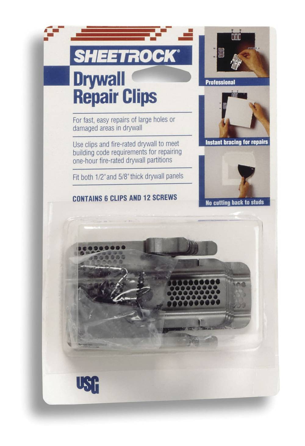 SHEETROCK Brand 6 -Pack 1.25-Inches Steel Drywall Clips | 380161008