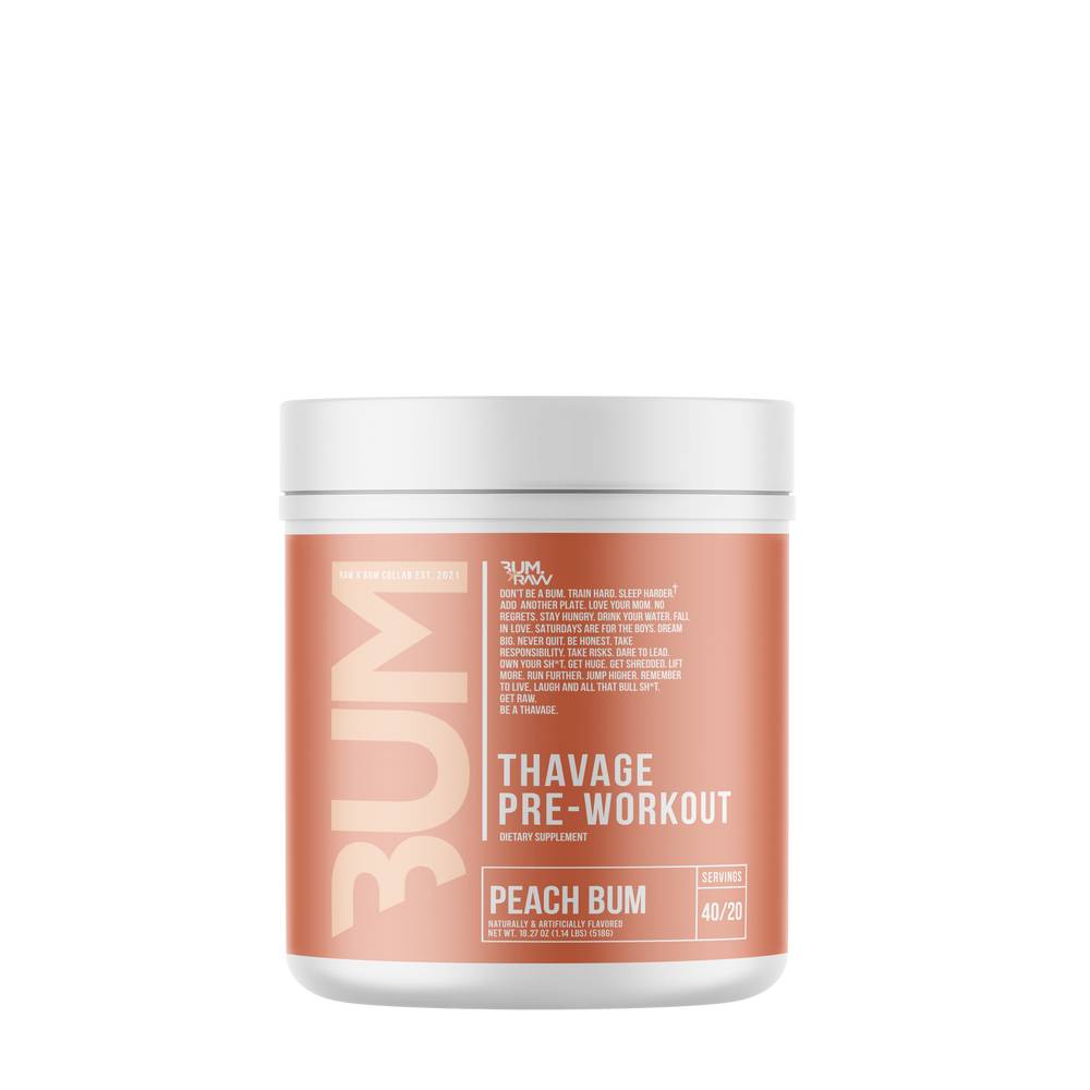 Thavage Pre-Workout - Peach Bum (40 Servings) (1 Unit(s))