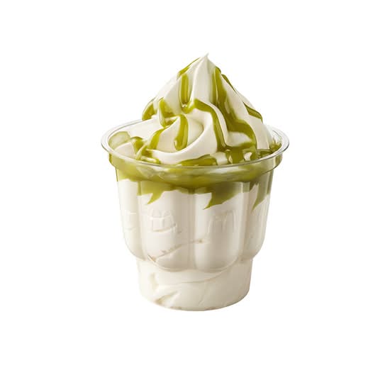 Lody o smaku waniliowym z polewą pistacjową