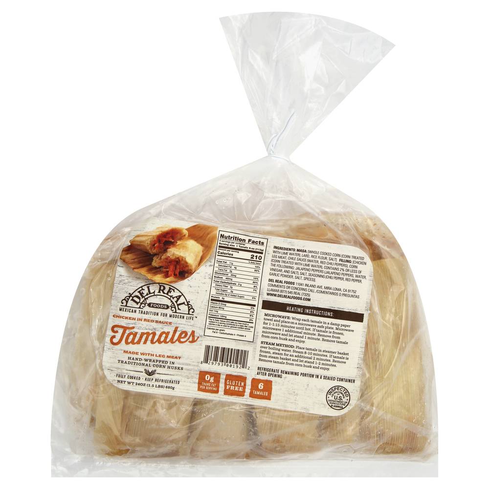 Del Real Foods Chicken Tamales (24 oz)