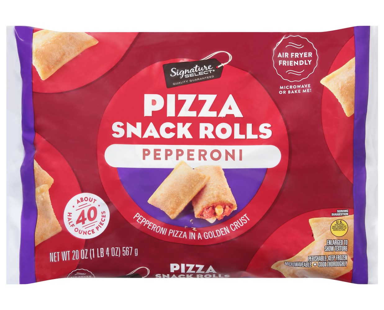 Signature Select Pizza Snack Rolls, Pepperoni (20 oz, 40 ct)