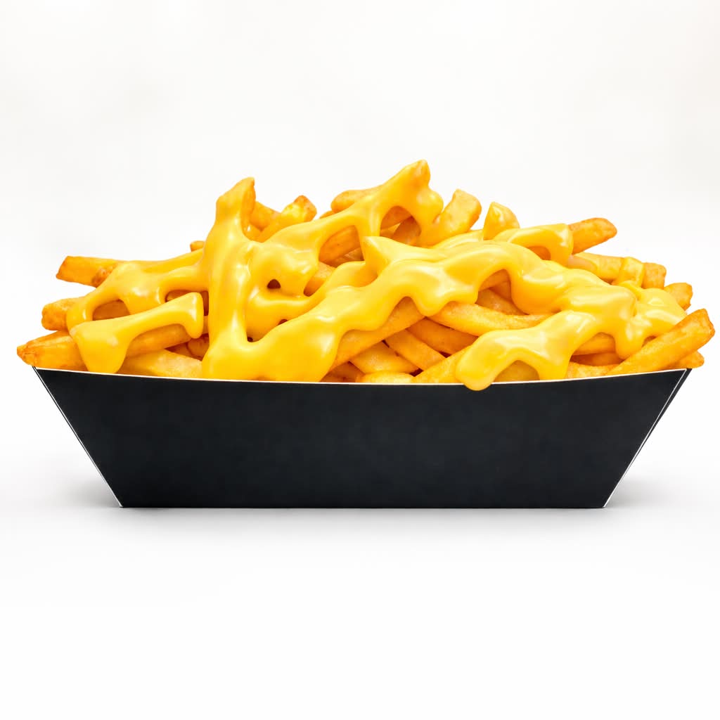 Frites sauce cheddar🧀 bacon 🥓oignons frits