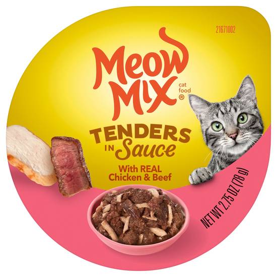 Meow Mix Tender Favorites With Real Chicken & Beef in Sauce Cat Food