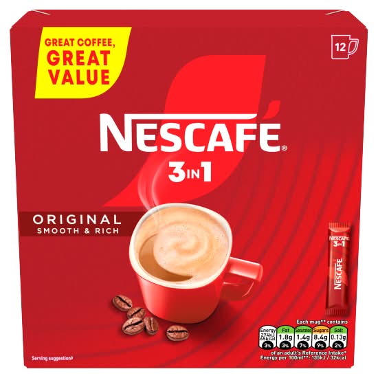 Nescafé 3 In 1 Original Coffee (12 pack)