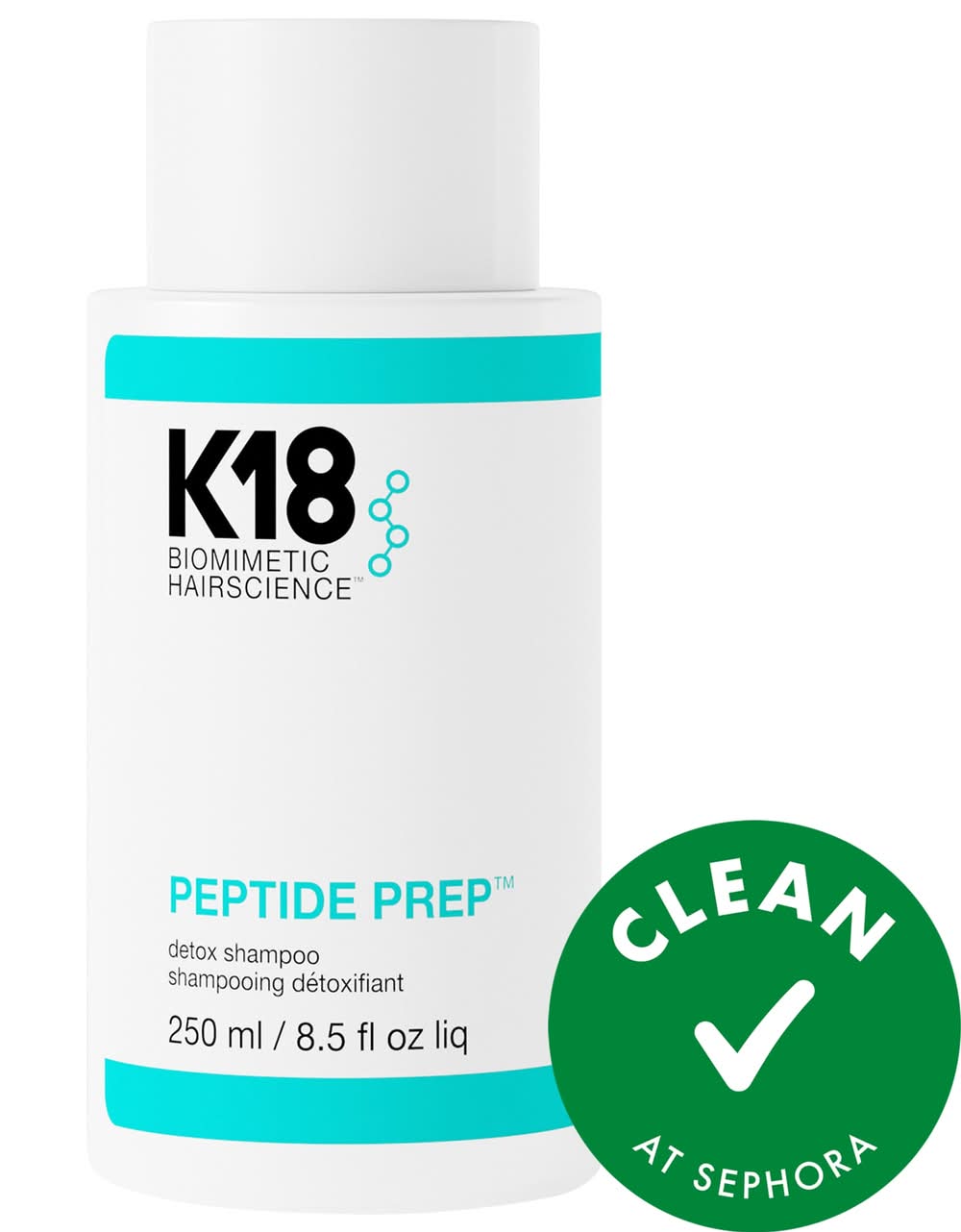 K18 Biomimetic Hairscience PEPTIDE PREP™ Clarifying Detox Shampoo 8.5 oz / 250 mL