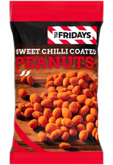 TGI Friday's Sweet Chilli, Coated Peanuts (120g)