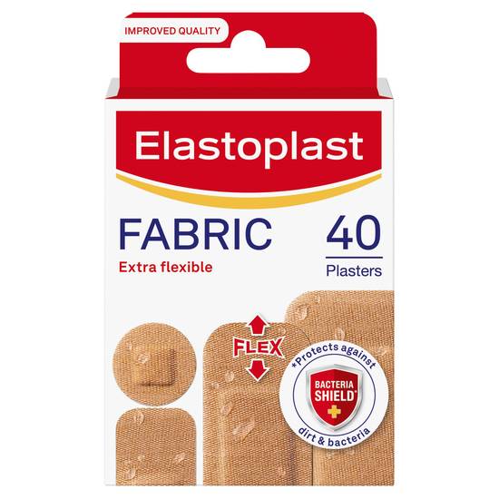 Elastoplast Fabric Plasters,  Extra Flexible Assorted Strips x40