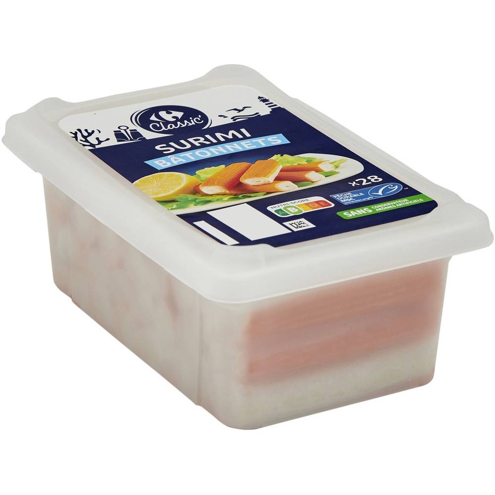 Surimi bâtonnets CARREFOUR CLASSIC' - la boite de 28 - 466g