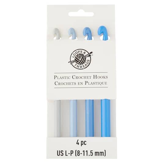 Loops & Threads Plastic Crochet Hook Set (4 ct) (8-11.5 mm)