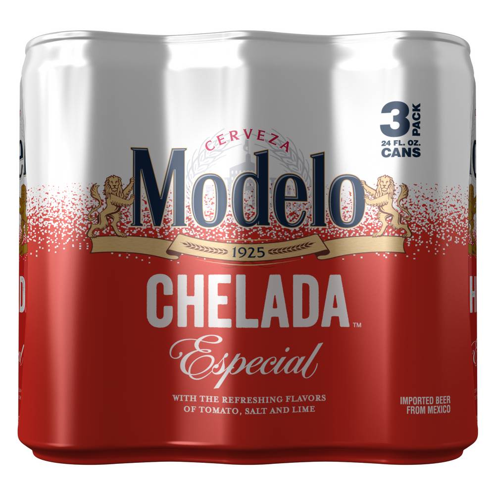 Modelo Chelada Especial Mexican Import Flavored Beer (3 x 24 fl oz)