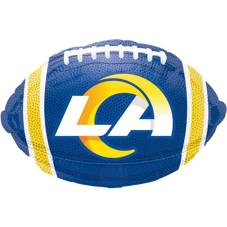 Uninflated Los Angeles Rams Foil Football Balloon, 17in x 12in