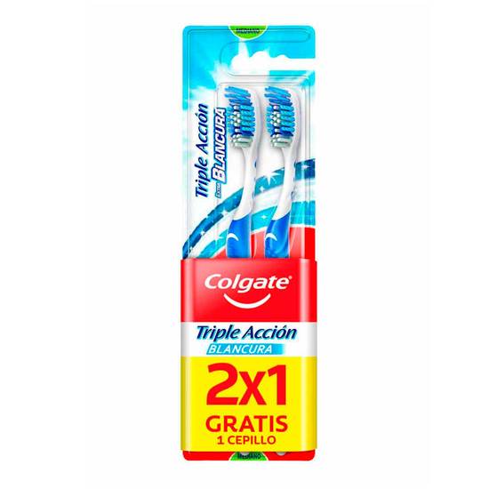Colgate cepillo dental triple acción blancura (2 piezas)