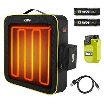 Ryobi Usb Lithium Cordless Heated Cushion Kit With (2) 2.0 Ah Batteries And Charging Cable