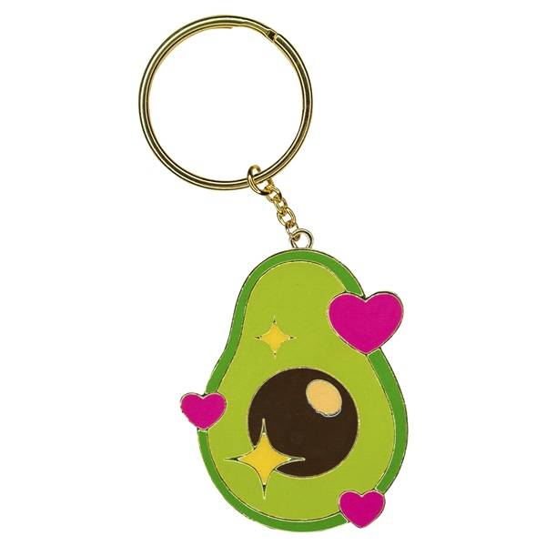 Keychain Sparkly Avocado With Pink Heart