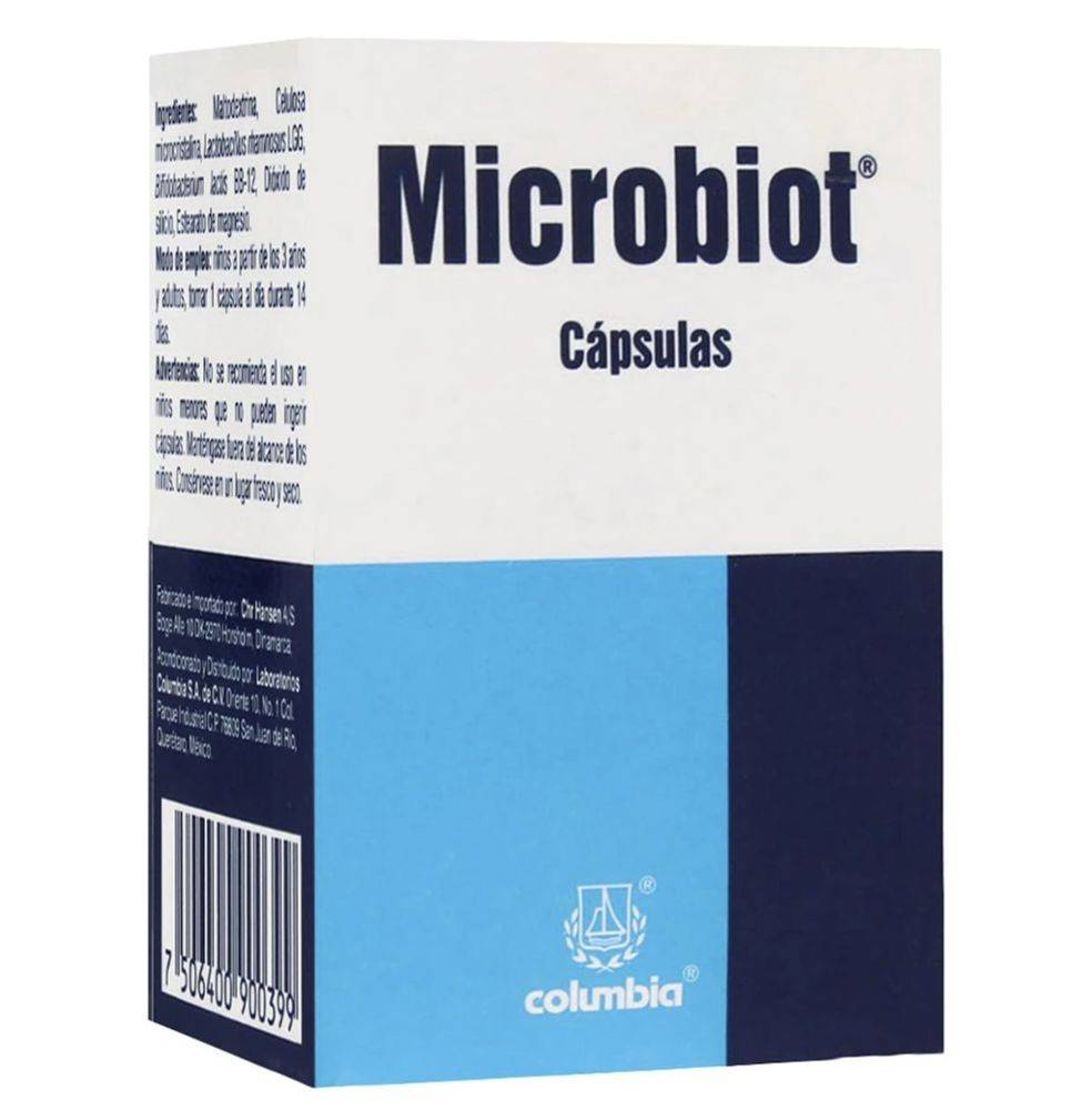 Columbia · Microbiot cápsulas 180 mg (25 g)