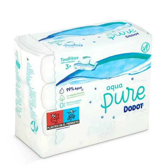 Toallitas para Bebés Aqua Pure Dodot Bolsa (3 x 48 g)