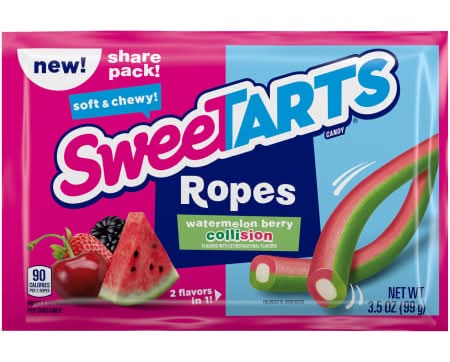 Sweetarts® Watermelon Berry Collision Chewy Ropes Share Pack 3.5oz