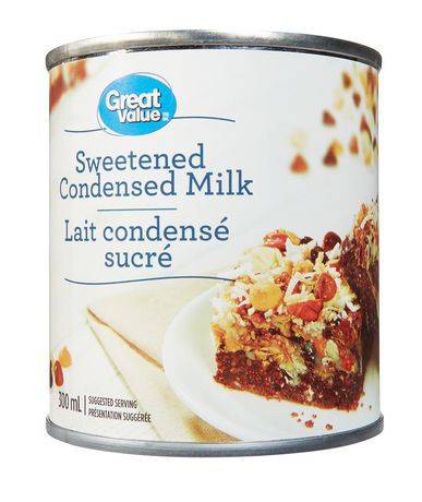 Great value great value lait condensé sucré (300 ml) - sweetened condensed milk (300 ml)