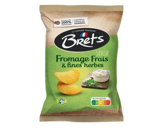 Chips Fromage Frais & Fines Herbes 125g Brets