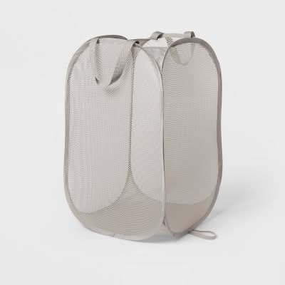 Brightroom Pop Up Mesh Laundry Hamper, Grey