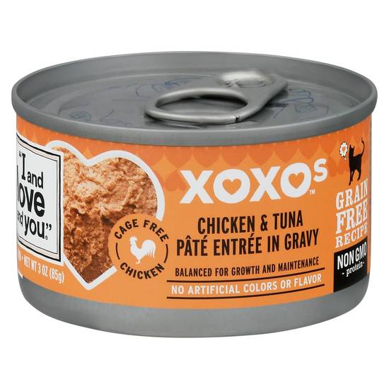 I and Love and You Xoxos Chicken & Tuna Pate in Gravy Cat Food (3 oz)