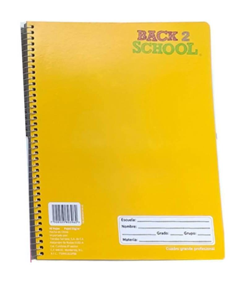 Back 2 School · Cuaderno profesional 90 hojas, C7
