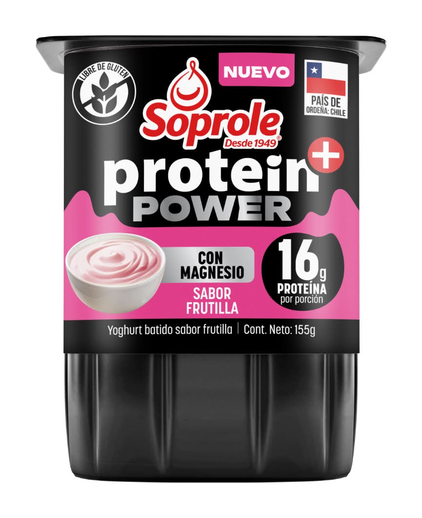 Soprole · Protein+ power yoghurt batido - Frutilla (155 g)