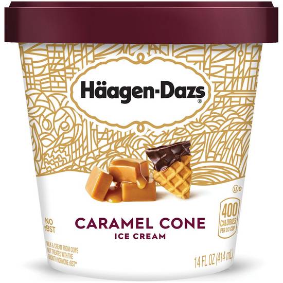 Haagen-Dazs Caramel Cone Ice Cream, 14oz