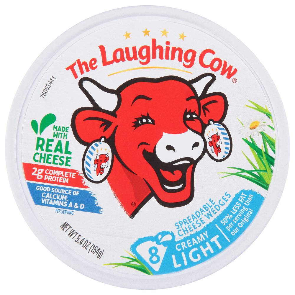 The Laughing Cow Creamy Light Spreadable Cheese Wedges (5.4 oz, 8 ct)