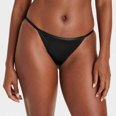 Auden Satin Cheeky Underwear, Women, XS, Black