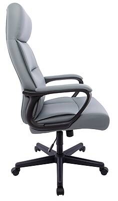 Staples® Rutherford Ergonomic Faux Leather Swivel Executive Chair, Gray (58677V)