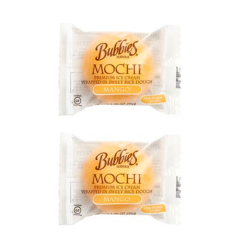 2ct Bubbies Hawaii Mango Mochi Ice Cream Individually Wrapped