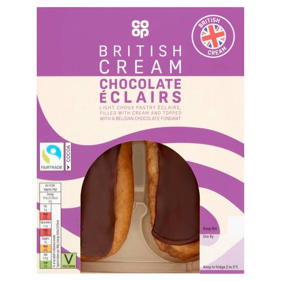 Co-op British Cream Chocolate Éclairs (2 pack)