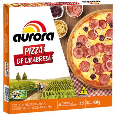 Aurora pizza de calabresa (460 g)