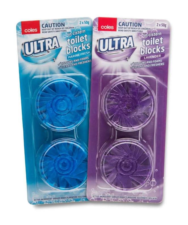 Coles Ultra Assorted In Cistern Toilet Cleaner 2x50g 2 Pack