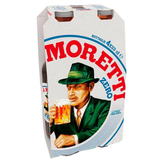 Birra Moretti Zero Alcohol-Free Beer (4 x 330ml)