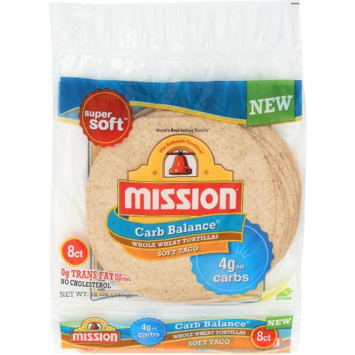 Mission Carb Balance Whole Wheat Tortillas 8 Count