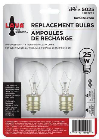 Lava Replacement Bulbs 25 W (2 units)