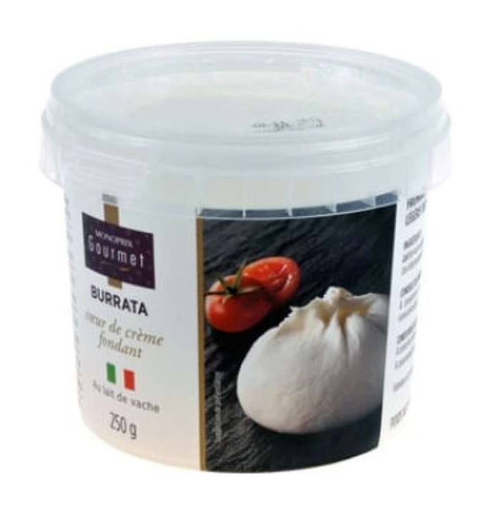 Monoprix Gourmet - Fromage burrata cœur de crème fondant au lait de vache (355g)